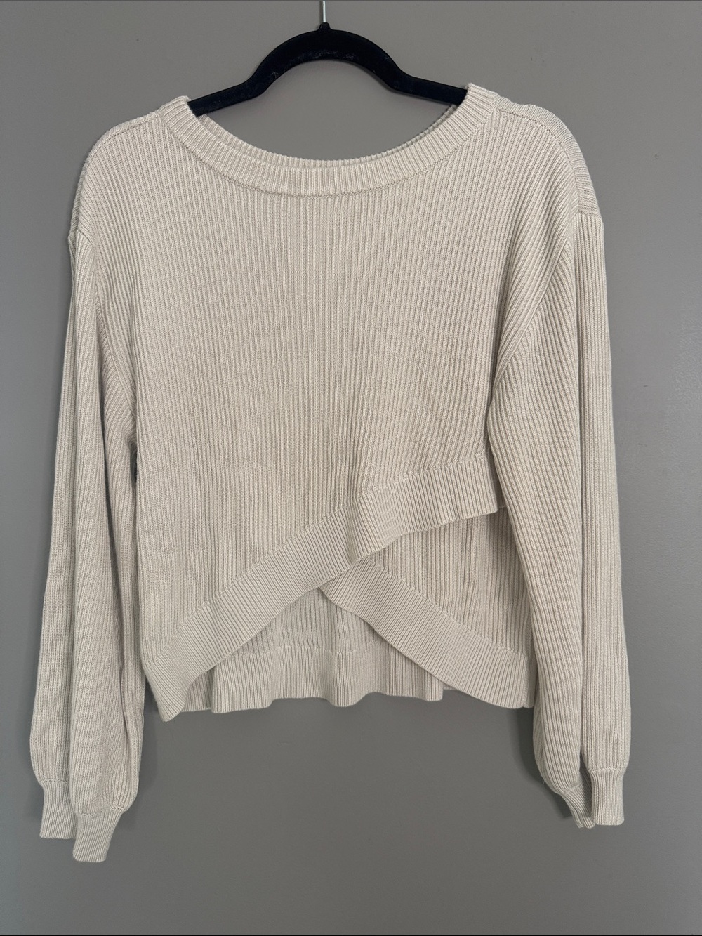 lululemon athletica Cream Ribbed Scoop-Neck Sweater
